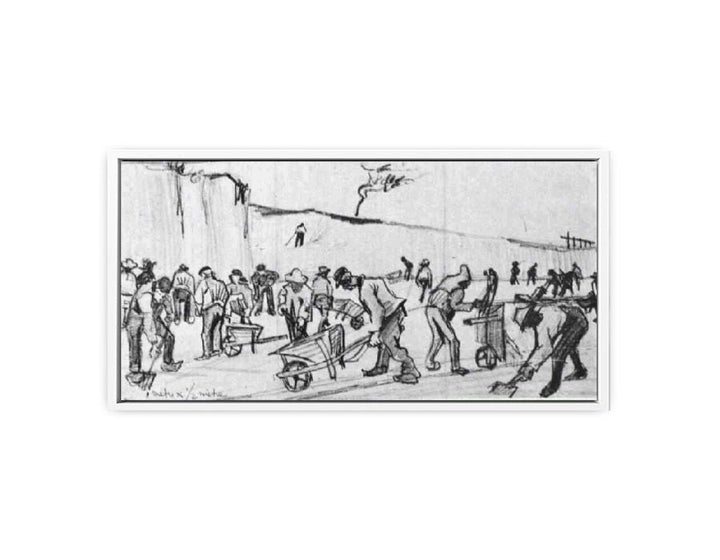Sand Diggers in Dekkersduin near The Hague  Painting