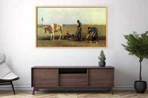 Plow In Field Painting by Van Gogh Art Print