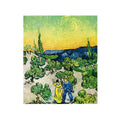 Couple In Olive tree with Crescent Moon Glish Painting