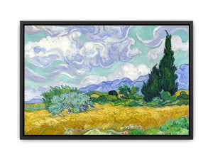 Wheat Field with Cypresses Canvas Print
