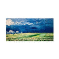 Wheat Field under Clouded Sky