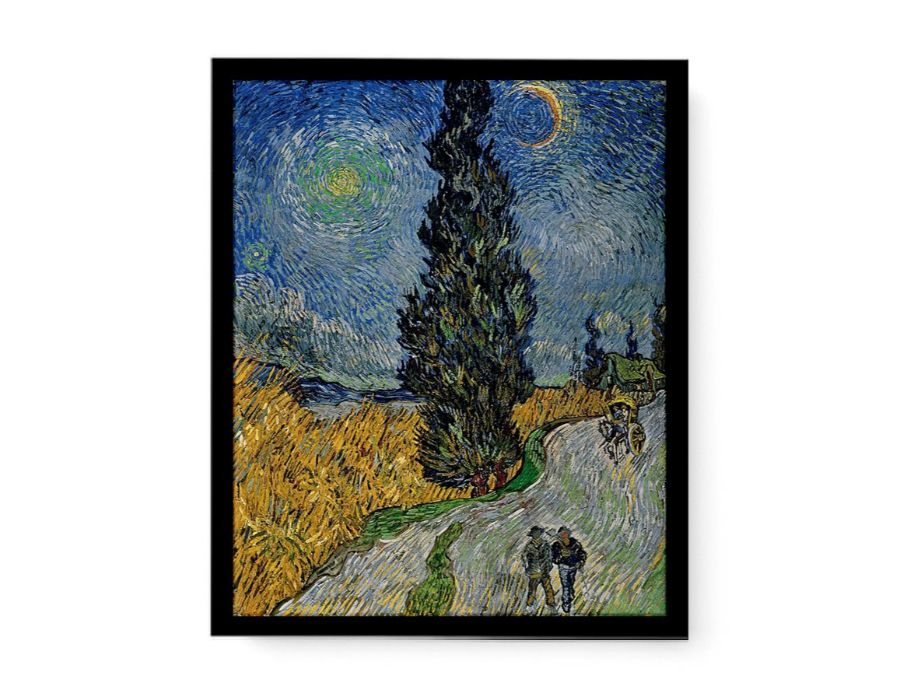 Vincent van Gogh - Road with Cypress and Star  canvas Print