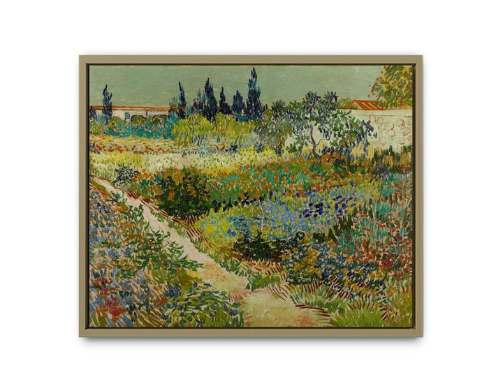 Garden At Arles By Van Gogh framed Print
