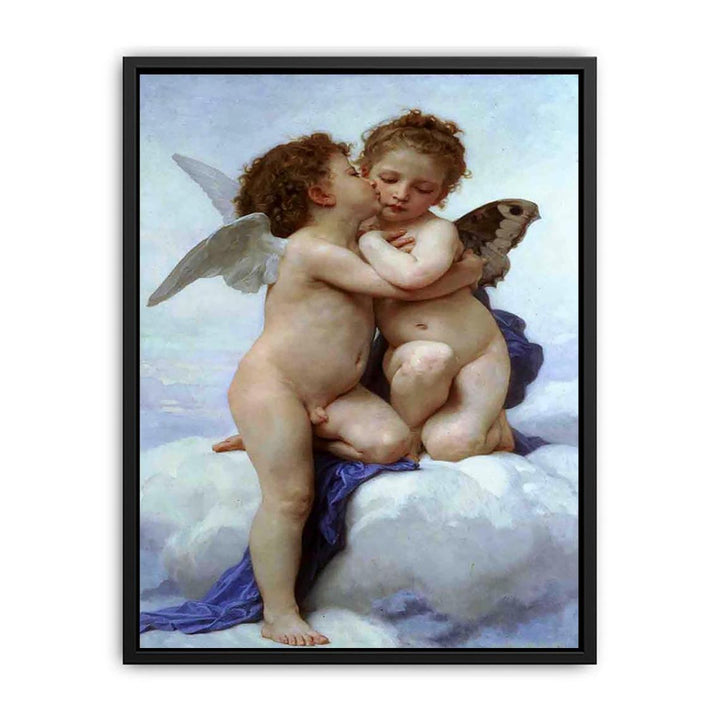 L'Amour et Psyche, enfants (Cupid and Psyche as Children) Canvas Print