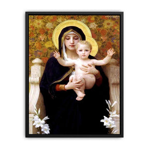 La Vierge au Lys (The Virgin of the Lilies) Canvas Print