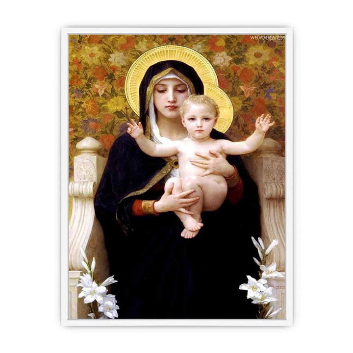 La Vierge au Lys (The Virgin of the Lilies) Framed Print