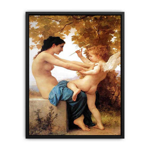 Young Girl Defending Herself against Eros 1880 Canvas Print