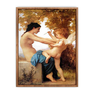 Young Girl Defending Herself against Eros 1880  Poster