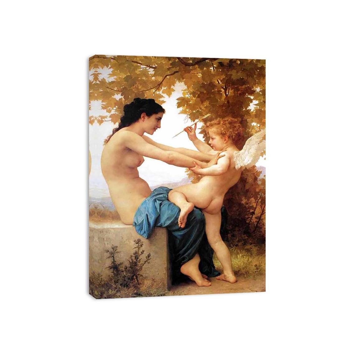 Young Girl Defending Herself against Eros 1880 by William-Adolphe Bouguereau Painting 