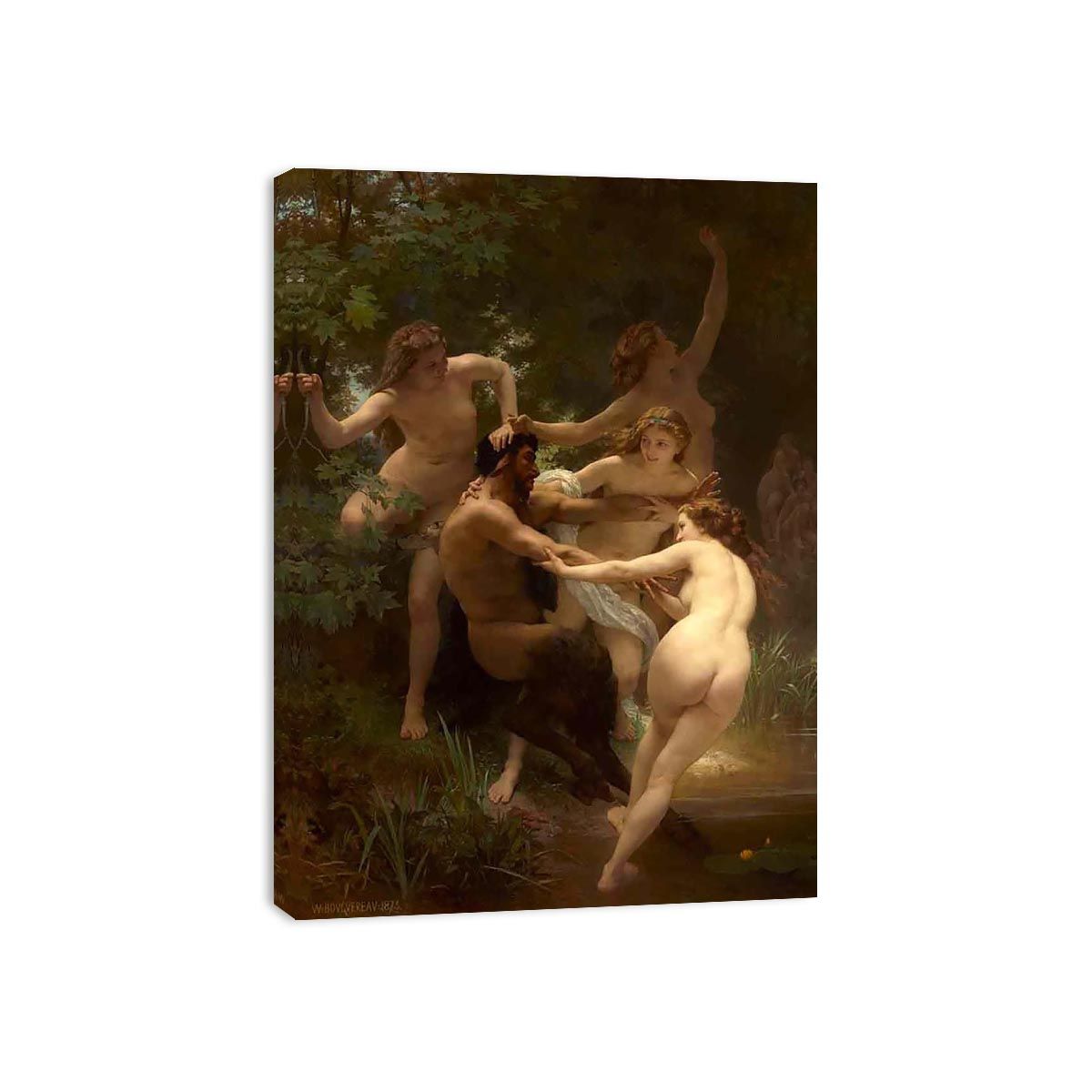 Nymphes et Satyre (Nymphs and Satyr) by William-Adolphe Bouguereau Painting 