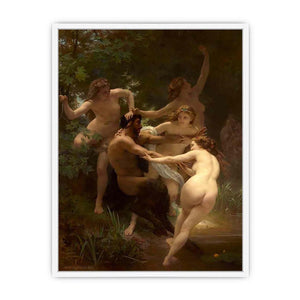 Nymphes et Satyre (Nymphs and Satyr) Framed Print