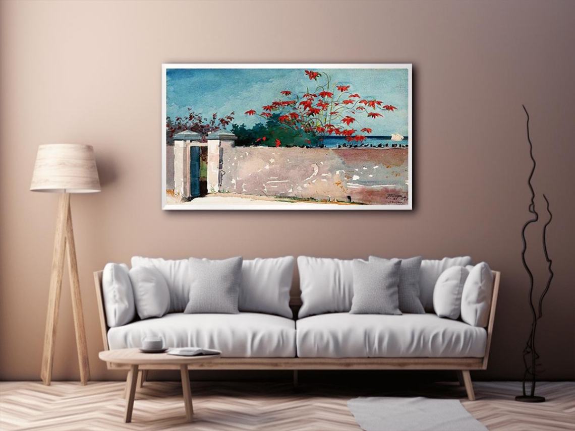 A Wall, Nassau  by Winslow Homer  Painting 