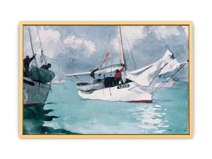 Fishing Boats, Key West Streched canvas