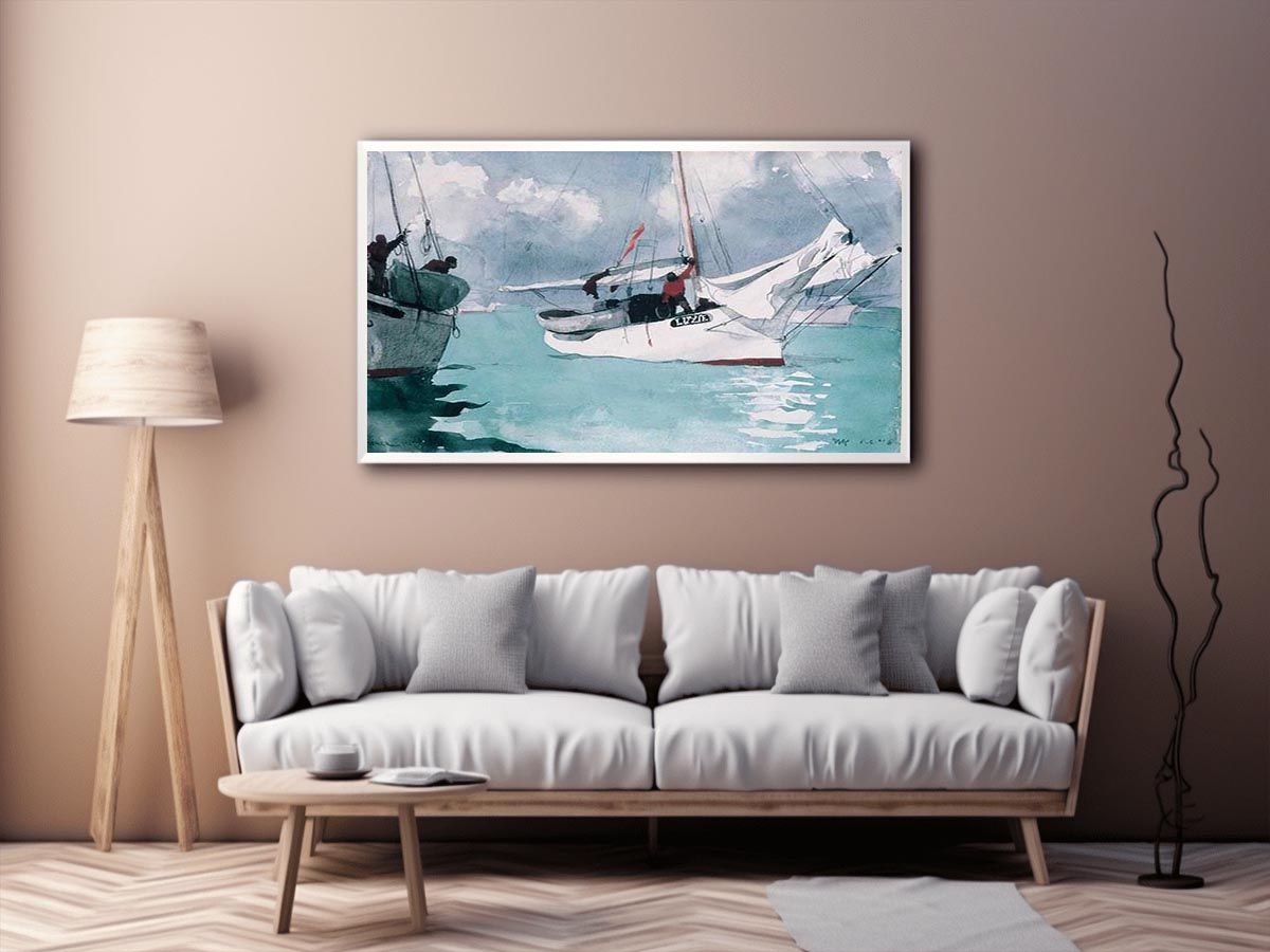 Fishing Boats, Key West by Winslow Homer Painting 