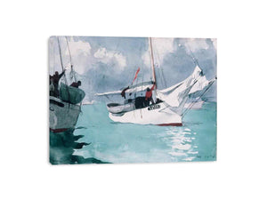 Fishing Boats, Key West by Winslow Homer Painting 