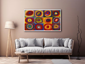 Squares with Concentric Rings by Wassily Kandinsky Painting 