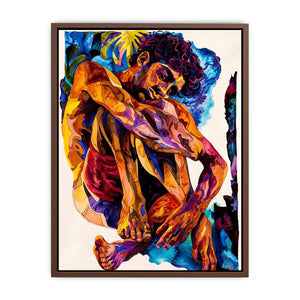 abstract figurative colorful wall art modern canvas expressive human form vibrant contemporary decor USA global