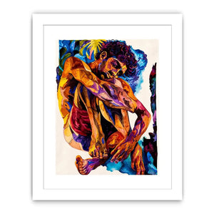 abstract figurative colorful wall art modern canvas expressive human form vibrant contemporary decor USA global