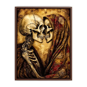 gothic skull lovers vintage wall art skeleton couple romantic dark canvas antique aesthetic decor USA global