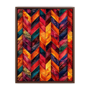 Colorful geometric chevron pattern watercolor abstract modern wall art design