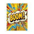 Comic style boom explosion pop art colorful modern wall art canvas print