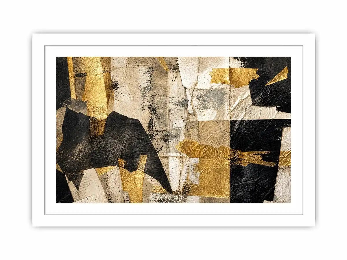 abstract gold black textured modern luxury wall art neutral canvas decor