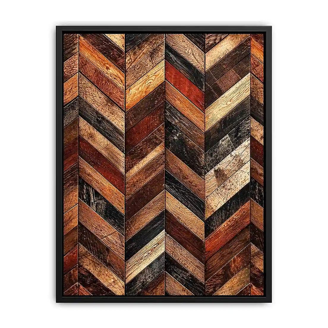 rustic wood chevron pattern farmhouse wall art textured wooden canvas decor