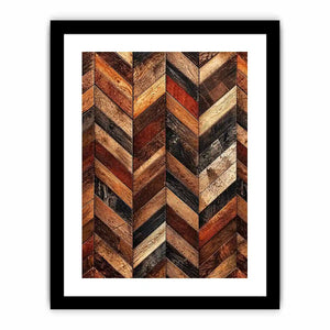 rustic wood chevron pattern farmhouse wall art textured wooden canvas decor
