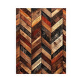 rustic wood chevron pattern farmhouse wall art textured wooden canvas decor