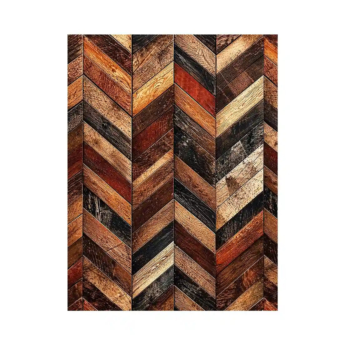 rustic wood chevron pattern farmhouse wall art textured wooden canvas decor