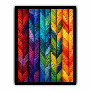 colorful chevron textured abstract modern luxury wall art geometric canvas decor