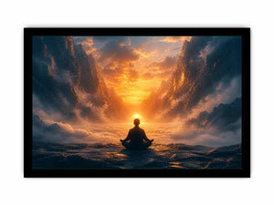 meditation sunset spiritual landscape wall art calm peaceful canvas decor