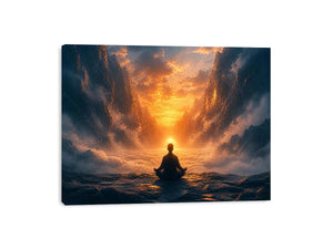 meditation sunset spiritual landscape wall art calm peaceful canvas decor