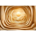japandi layered wood abstract neutral wall art 3d tunnel sun minimalist canvas decor