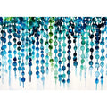Teal and blue abstract watercolor drip pattern minimalist luxury wall art