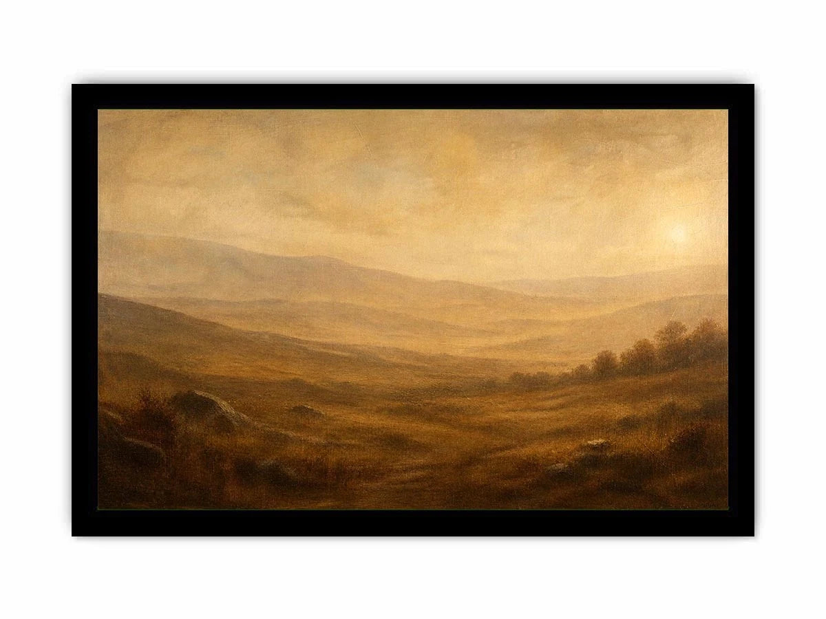 Minimalist neutral desert landscape wall art with soft earthy tones and airy modern abstract texture for luxury living room decor