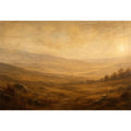Minimalist neutral desert landscape wall art with soft earthy tones and airy modern abstract texture for luxury living room decor