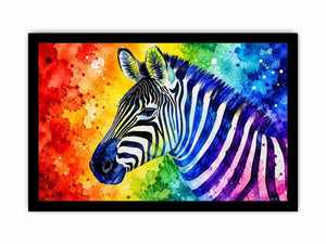 Colorful zebra pop art wall art vibrant animal canvas print for living room bedroom decor