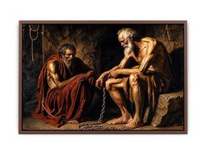 Classical philosophers painting wall art old masters study scene canvas print for living room office decor