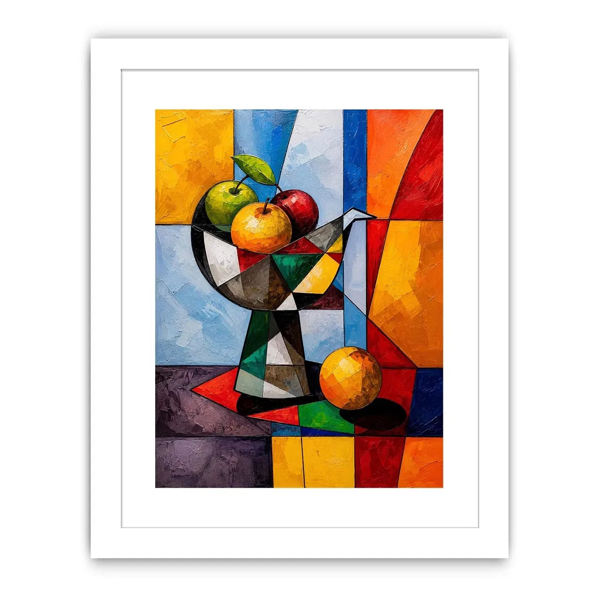 Cubist fruit still life wall art