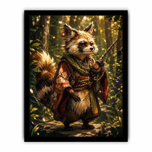 Fantasy forest fox spirit canvas art for cozy bedroom and whimsical nature-inspired home decor.