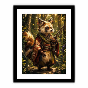 Fantasy forest fox spirit canvas art for cozy bedroom and whimsical nature-inspired home decor.
