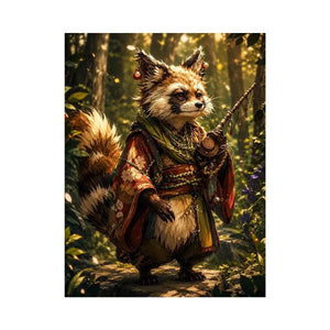 Fantasy forest fox spirit canvas art for cozy bedroom and whimsical nature-inspired home decor.