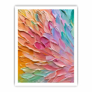 Pastel abstract textured canvas art for elegant modern living room or bedroom decor.