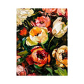 Luxury floral impasto canvas art for elegant living room or dining room wall decor.