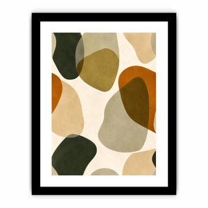 Earthy abstract neutral canvas art for modern living room and Japandi bedroom decor.