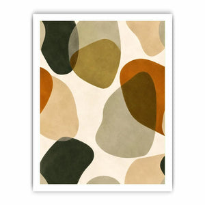 Earthy abstract neutral canvas art for modern living room and Japandi bedroom decor.