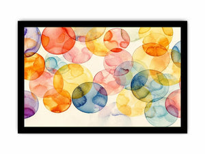 Pastel Circle Harmony watercolor style canvas art for elegant modern home decor.