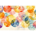 Pastel Circle Harmony watercolor style canvas art for elegant modern home decor.