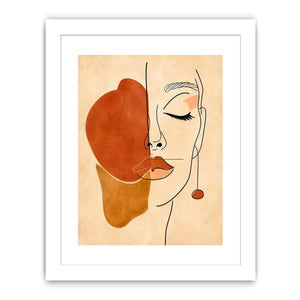 Minimal Muse Lineart watercolor style canvas art for elegant modern home decor.